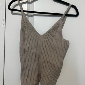 Light taupe/ beige H&M Knit Tank Top- Size Large